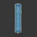 Large Water Transport Ship With Blue Deck And Hull Numbers 16 102