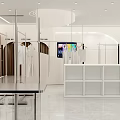 Modern Clothing Store Exterior With Glass Doors Window Mannequins And Fashion Displays