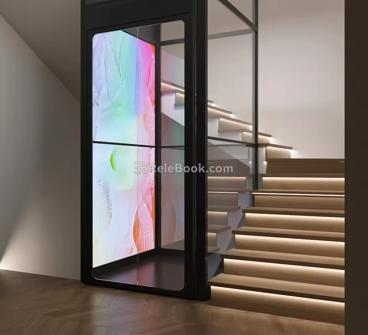 Stairs Sightseeing Elevator 3d model