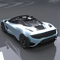Light Blue Convertible Sports Car With Sleek Modern Design And Black Accents