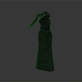 Black Female Figure Sculpture Carving With One Shoulder Long Dress Design
