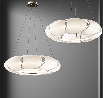 Cream Wind Chandelier Restaurant Chandelier Hotel Chandelier Art Chandelier 3d model