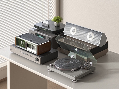 Audio Radio Air Player Record Player Speaker Phonograph 3d model