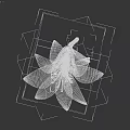 Beautiful Lily Flower with Delicate Petals Stamens and Green Stem Leaf