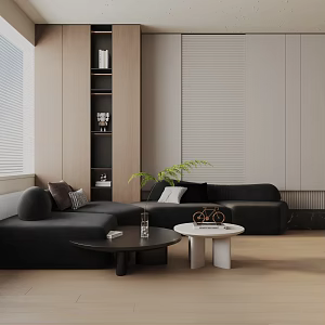 Modern three-seat sofa 3d model