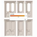 Different Styles Of White Hinged Doors With Panel Patterns And Brass Handles