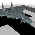 Soviet fighter Su 27 aircraft model 3d model