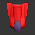 Shiny Red And Purple Futuristic Toy Car With Streamlined Body Design