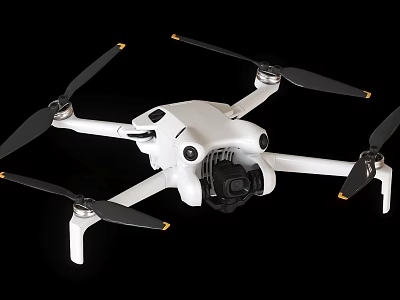 Advanced White Drone With Camera And Four Rotors For Aerial Photography 3d model