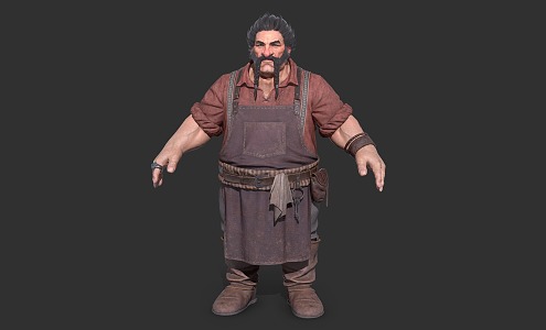 Dwarf Blacksmith 3d model