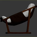 Modern Wooden Frame Chair With White Padded Button Tufted Seat Design