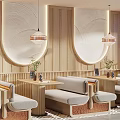 Modern Restaurant Card Block Area 3d model