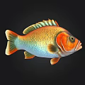 Colorful Tropical Fish With Vibrant Scales Orange Fins And Shiny Body