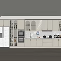 Modern Kitchen Cabinets with Glass Doors Lighting in Contemporary Interior Design