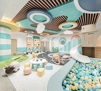 Modern Kindergarten Front Hall 3d model