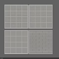 Stylish Partition Designs Featuring Grid Patterns Decorative Motifs And Brick Textures 3d model