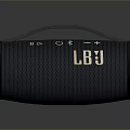 Black Fabric Bluetooth Speaker With Handle Control Buttons And LBJ Logo 3d model
