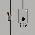 White Wall Mounted Gas Water Heater With Digital Temperature Display For Home Daily Use