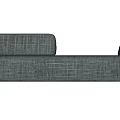 Gray Upholstered Chaise Lounge With Modern Design And Comfortable Cushions