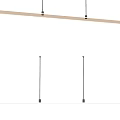 Modern Linear Chandelier With Sleek Curved Design And Soft Illumination For Interior