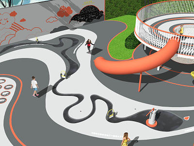 Modern Amusement Park Children's Activity Area model