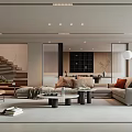 Modern Living Room With Spacious Layout And Stylish Furniture