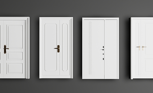 Modern child-mother door child-mother door combination 3d model