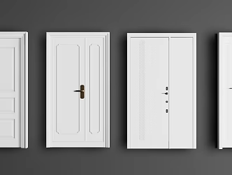 Modern child-mother door child-mother door combination 3d model