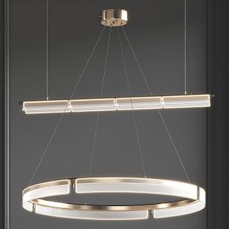 Light Luxury Chandelier Simple Chandelier Combination 3d model