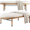 Modern sofa stool 3d model