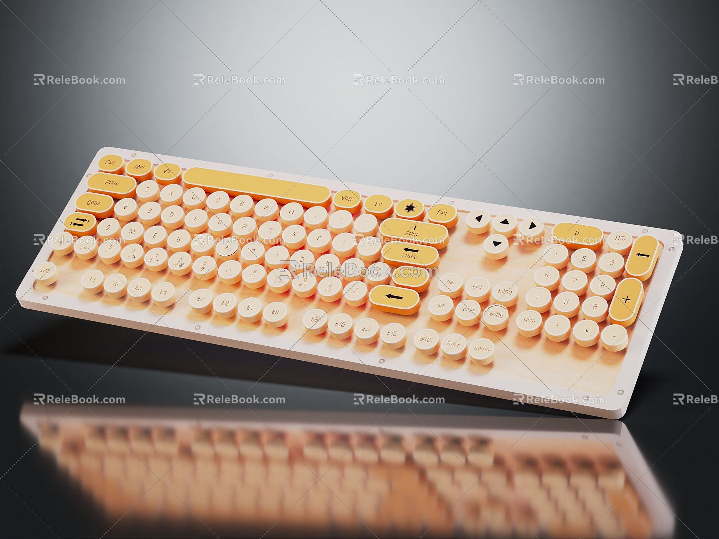 Modern Keyboard Women Keyboard Pink Keyboard 3d model