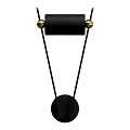 Modern Minimalist Black Wall Lamp With Gold Accents And Circular Base Design