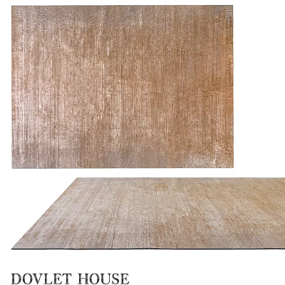 Neutral Beige Square Rug With Modern Textured Woven Design For Home Decor 3d model