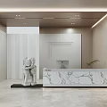 Modern Front Office Reception Lobby 3d model