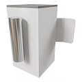 Modern Stainless Steel Door Handle with Sleek Design on White Door Panel