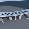 Modern Entrance Gate Architectural Design With Curved Roof And Glass Elements