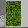 Indoor Green Living Wall Design With White Panel And Natural Foliage