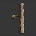 European style door handle flower handle cross handle 3d model