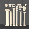European Roman Column 3d model
