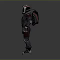 Advanced Futuristic Astronaut Spacesuit With Detailed Protective Design And Helmet For Space Missions