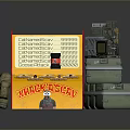Whack A Scay Game Box Setup With Stacked Green Cases And Vintage Equipment