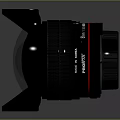 Professional High Definition Camera Lens With Red Ring Lens Hood Purple Coating And Durable Design