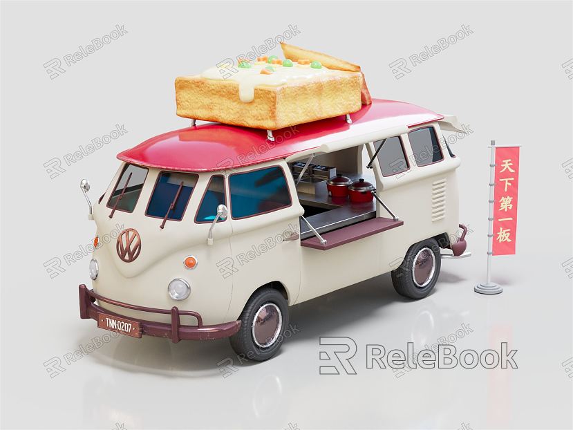 Modern Vans Stall Food Stall model