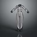White And Black Jumpsuit With Checkerboard Pattern On Shoulders Long Sleeves 3d model