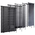 Modern Window Blinds Design With Wooden And Metal Horizontal Slats For Home Interior