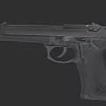 Modern Black Handgun Design With Barrel Trigger Grip And Safety