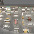 Modern Clothing Store Interior With Display Racks Shelves And Retail Layout