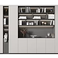 Modern bookcase 3d model