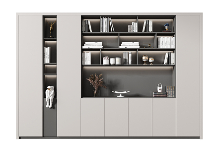 Modern bookcase 3d model