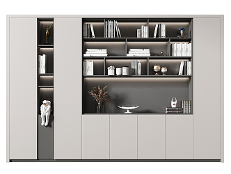 Modern bookcase 3d model